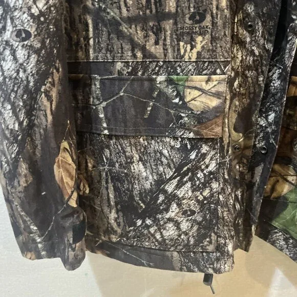 10X Brand Camo Jacket Mossy Oak Break Up Infinity Hooded Hunting Coat Men XL - Picture 3 of 16